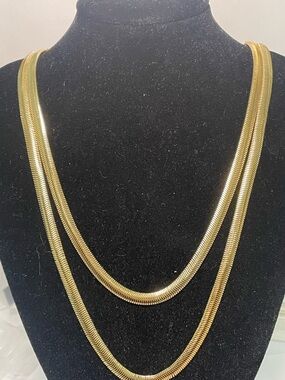 18K Gold-filled Snake Chain 2 Pack 20 & 24 in, 5mm - Necklace Jewelry